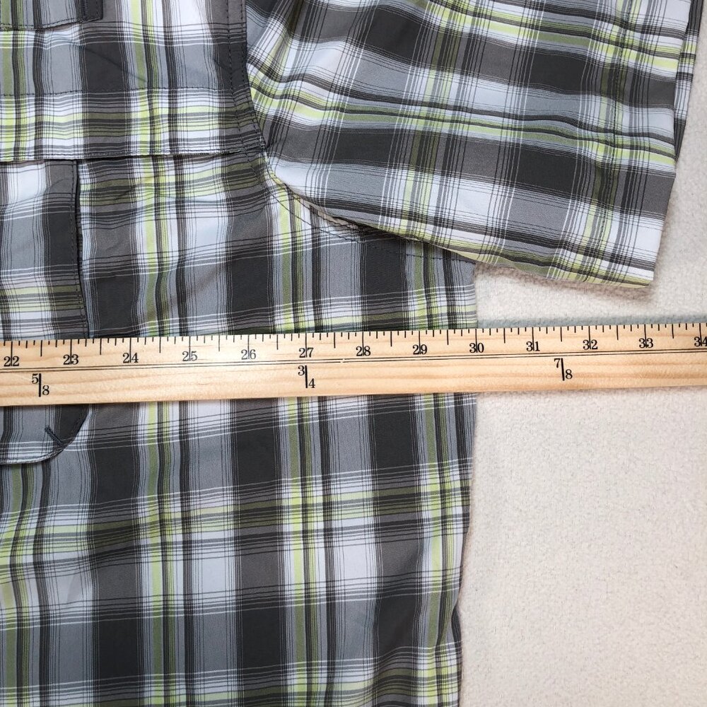 L.L Bean Tropicwear Shirt Men's 3XL Gray Green Plaid Regular Vented Fishing NEW - Picture 10 of 16